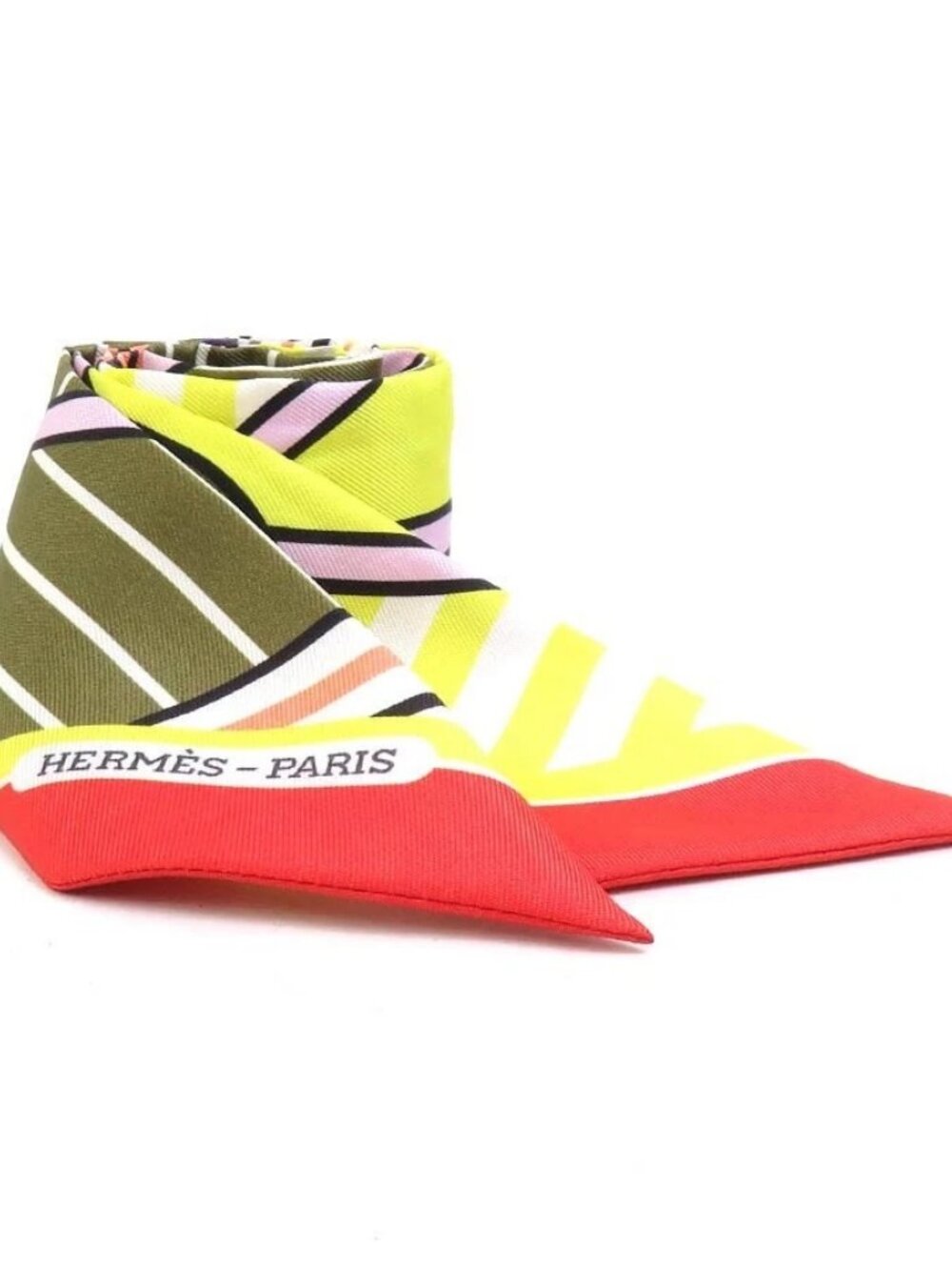 HERMES Twilly Scarf Multicolor Silk -